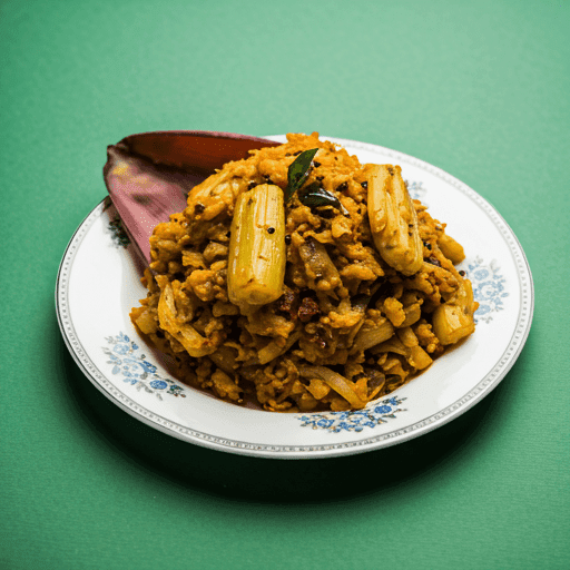 Banana blossom poriyal